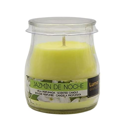 3 X Velas Jazmín de Noche Perfumada en Vaso Yogur Cristal Olor Aroma Candle Vela Aromatic Lumar