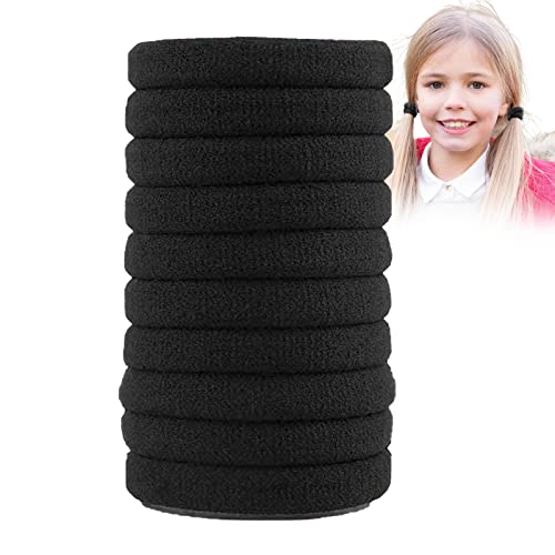 30 Piezas Goma de Pelo,Banda de Pelo Elástica de Negro Goma elástica para el pelo algodón de para Peinados de Mujeres y Chicas ideal para el uso diario,Negro