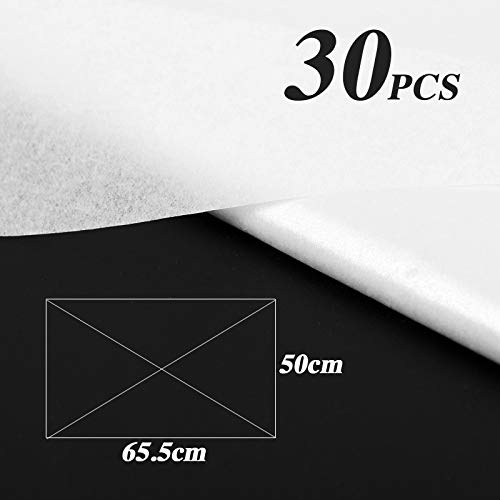 30hojas Papel de Seda para Envolver Regalos Flores Papel de Regalo 50x66cm para Decoración Manualidades DIY San Valentín Bodas Fiestas Cumpleaños Navidad Blanco