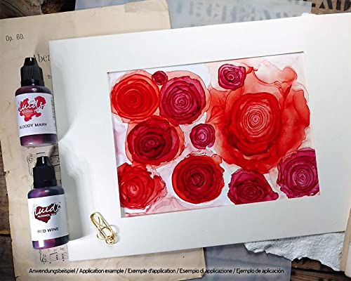 30ml Fluids Alcohol Ink RED WINE, Tinta al alcohol para Fluid Art y Resin Art, rojo