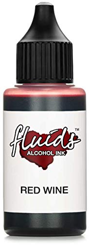 30ml Fluids Alcohol Ink RED WINE, Tinta al alcohol para Fluid Art y Resin Art, rojo
