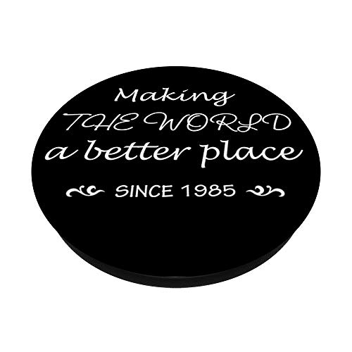35 Años Mujer 35 Regalo De Cumpleaños Vintage Nacido En 1985 PopSockets PopGrip Intercambiable