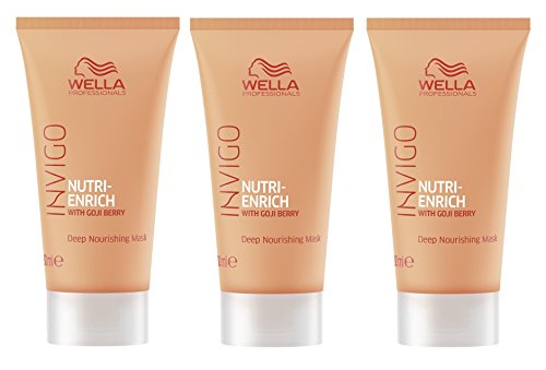 3er Nutri Enrich Intensiv pflegende Maske Invigo Wella Professionals mit Goji Beeren je 30 ml = 90 ml