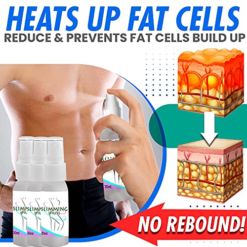 3PCS Gynecomastia 3 Weeks Cellulite Reduction Spray, Espray de Celulitis de Mama Masculina, Espray de Celulitis de Reducción de Ginecomastia, Espray Quemador De Grasa de 30 Ml para el Vientre