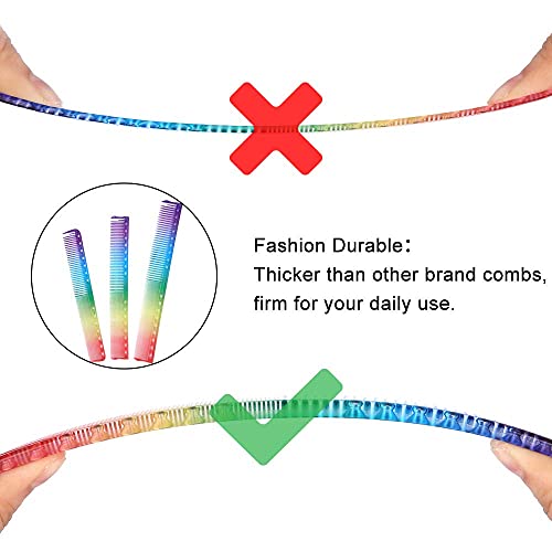 3pcs Peine de carbono antiestático, Peine de peluquería irrompible de carbono sintético altamente resistente, Peine de corte de pelo y peinado para peluqueros, Peine de pelo de caballeros