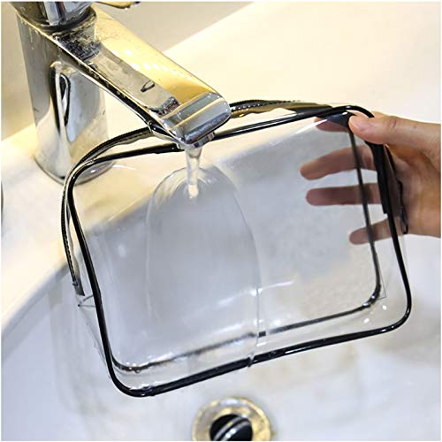 4-in-1 Bolsas de Aseo Transparente, Neceser de Viaje para Maquillaje, Neceser Cosmético Impermeables PVC, Organizador Cosmético con Cremallera para Hombres y Mujeres