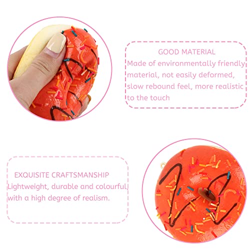 4 Piezas Squishy Gigante, ZoneYan Squishy Donut, Squishies Kawaii para Niños y Adultos, Squeeze Juguete Pack, 4 Colores, con un Aroma Cremoso, 8cm