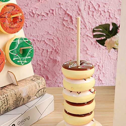 4 Piezas Squishy Gigante, ZoneYan Squishy Donut, Squishies Kawaii para Niños y Adultos, Squeeze Juguete Pack, 4 Colores, con un Aroma Cremoso, 8cm