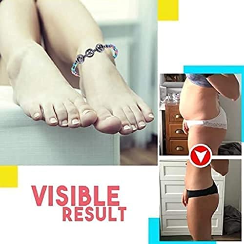 4 unids Magnético delgado Hematita Anklet, Star Natural Piedra Magnética Anklet, Terapia Magnética Adelgazante Pulseras for Mujeres, Annklet De Curación De La Energía, Star Circle Natural Magnetic Sto