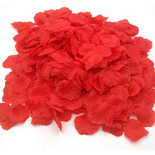 4000 pétalos de rosas artificiales de seda mezclada, pétalos de rosas artificiales falsos para noche romántica, decoración de jarrón de boda, eventos, fiestas