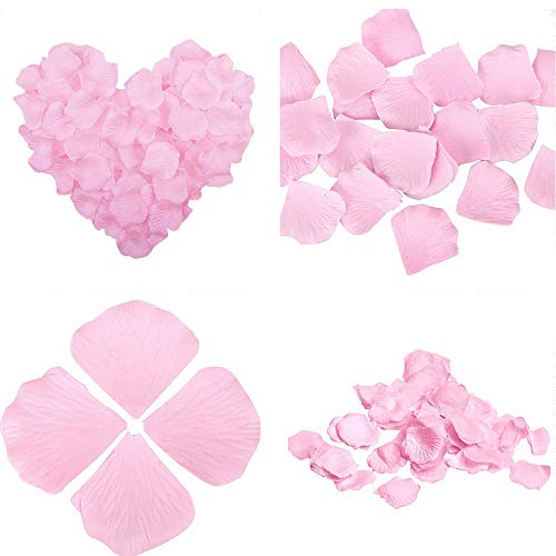 4000 pétalos de rosas artificiales de seda mezclada, pétalos de rosas artificiales falsos para noche romántica, decoración de jarrón de boda, eventos, fiestas