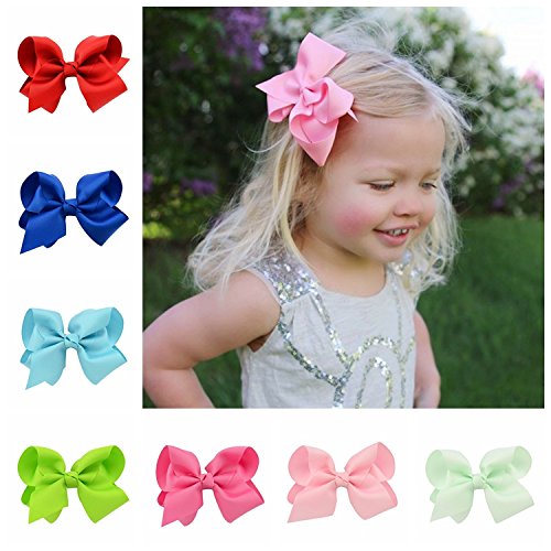 40pcs 4.5 pulgadas lazos de pelo clips cocodrilo cinta grogrén accesorios de pelo moda para bebés niños pequeños adolescentes regalos en pares