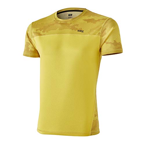 42K Running - Camiseta técnica 42K MIMET Hombre Ambar Yellow Hexagon L