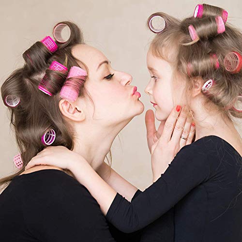 48 Piezas Rodillos para El Cabello, Rodillos para El Cabello Herramientas para El Cabello, Sin Daños para El Cabello, para Diferentes Longitudes y Tipos de Cabello