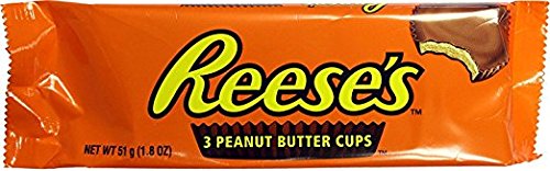 (4x51g) Hershey's Reese's 3 peanut butter cup al La mantequilla de maní 51g hersheys reeses (4x51g) chocolate