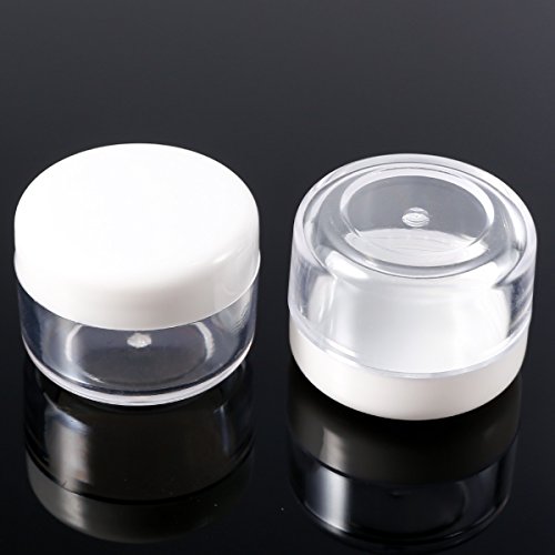 50 / 100 pcs Bote de Plastico 5g Botellas Contenedores Vacías Cajitas Botes Jarras Tarros Plásticos de Viaje Muestra de Cosmético Maquillaje Crema Líquido Polvos Sombras de Ojos Arenas (100pcs)