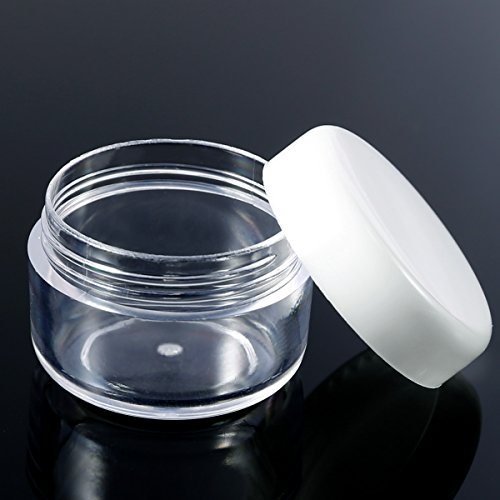 50 / 100 pcs Bote de Plastico 5g Botellas Contenedores Vacías Cajitas Botes Jarras Tarros Plásticos de Viaje Muestra de Cosmético Maquillaje Crema Líquido Polvos Sombras de Ojos Arenas (100pcs)