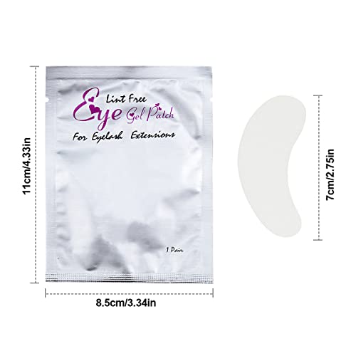 50 Pares de Almohadillas de Gel para Extensiones de Pestañas Parches Ojos Pestañas Eye Patches Collagen Parches para Ojos Sin Pelusa