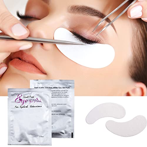 50 Pares de Almohadillas de Gel para Extensiones de Pestañas Parches Ojos Pestañas Eye Patches Collagen Parches para Ojos Sin Pelusa