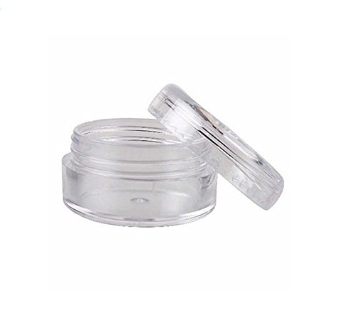 50 piezas de plástico vacío transparente cosméticos contenedores caja caja botellas 10 gramos tamaño pote tarros sombra contenedor lote maquillaje cosmético herramienta