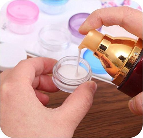 50 piezas de plástico vacío transparente cosméticos contenedores caja caja botellas 10 gramos tamaño pote tarros sombra contenedor lote maquillaje cosmético herramienta