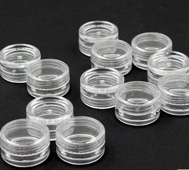 50 piezas de plástico vacío transparente cosméticos contenedores caja caja botellas 10 gramos tamaño pote tarros sombra contenedor lote maquillaje cosmético herramienta