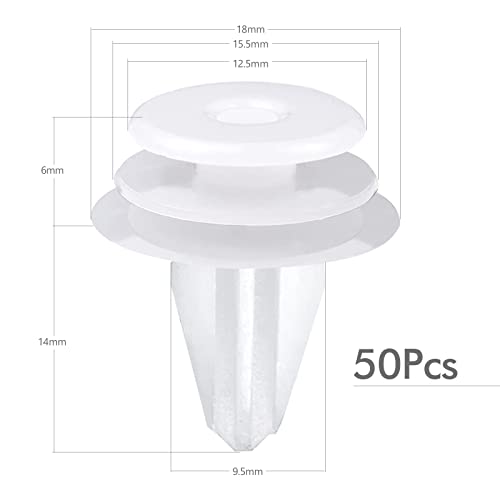 50 Piezas Grapas Coches universal Clips Remache de Plastico Coche Paneles de Puerta Sujeciones de Coche Puerta Panel para Revestimiento Interior de la Puerta