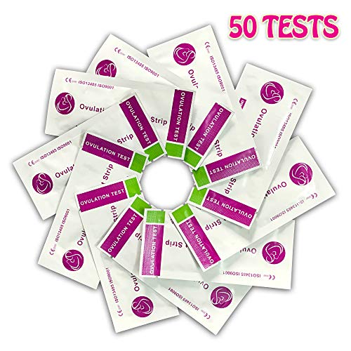 50 Pruebas De Ovulación 20 Miu/Ml, Tiras De Prueba De Ovulación, Tests de Ovulación 50 (Lh) Sensible y Preciso Resultados