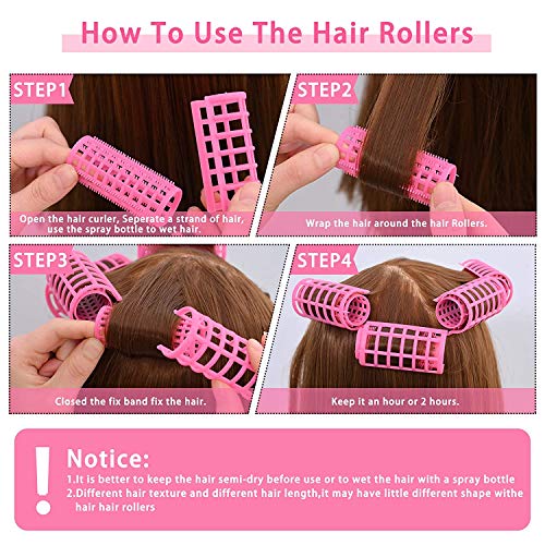 50 Uds, Rulos, rulos, rulos a presión, rizadores para el cabello, pinzas, rodillos para peinar, rulos para el cabello con agarre automático, sin ondas de calor, estilo bricolaje, peluquería, rulos,