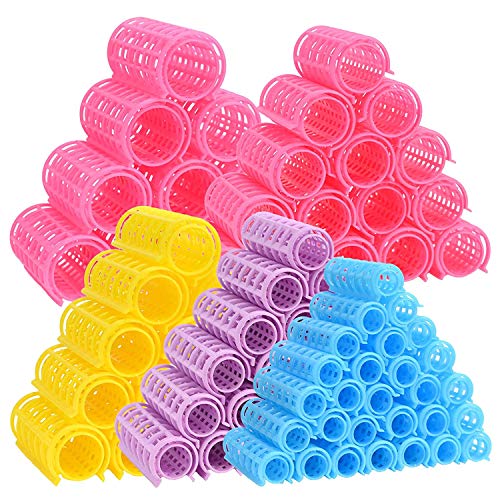 50 Uds, Rulos, rulos, rulos a presión, rizadores para el cabello, pinzas, rodillos para peinar, rulos para el cabello con agarre automático, sin ondas de calor, estilo bricolaje, peluquería, rulos,