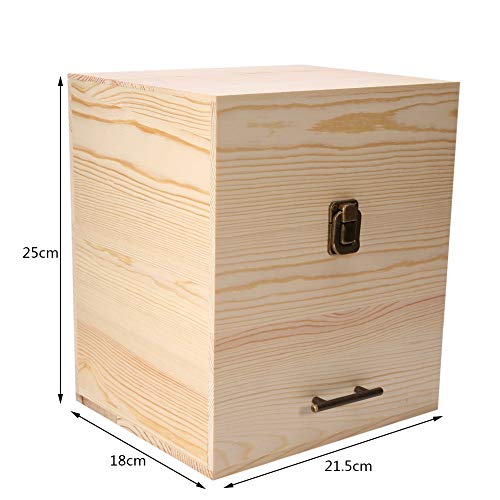 59 Slots Aceite esencial Caja de almacenamiento de madera Caja de aceite Organizador Contenedor Aromaterapia para llevar y almacenamiento en el hogar Pantalla