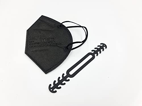 5UD - Salvaorejas. Extensor de mascarilla. Sujeta mascarillas. Protectores de orejas. Negro antracita. Pack 5 unidades.