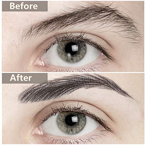 6 Hojas de Pegatinas de Tatuajes de Cejas Impermeables Similares al Cabello 4D Pegatinas de Transferencias de Cejas Pegatina con Forma de Aseo en Estilo Arco, 66 Pares (Ceja de Arco Alto, Negro)