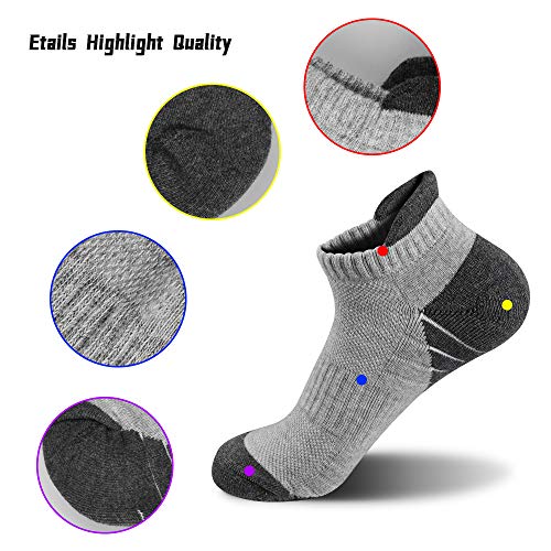 6 pares Calcetines de equitación De los hombres Calcetines de senderismo Calcetines para correr Acolchado Invisible Calcetines Mujeres Compresión Anti ampollas Calcetines Hombres
