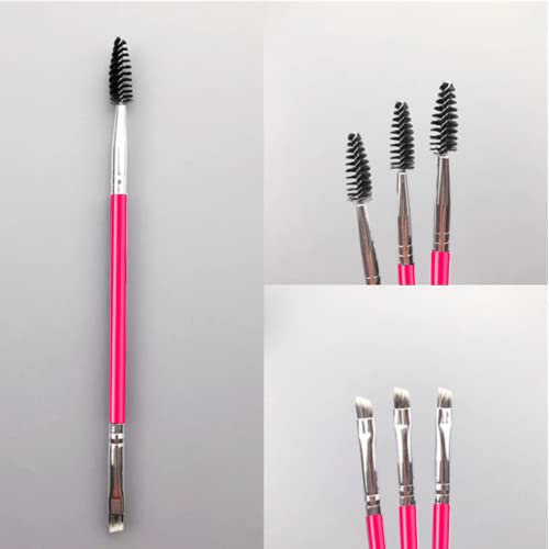 6 Peças Cepillo de Cejas Doble Extremo, Linea Oblicua Cepillos de Cejas, Injerto Varitas Rimel Cepillos Traje, Espiral Cosmético Pincel de Pestanas, Mascarilla de Maquillaje Herramienta de Belleza
