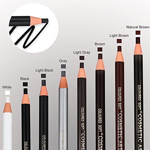 6 piezas Lapiz de Cejas Permanente de lápiz peel-off impermeable para Microblading marcado de contornos y tatuajes de Maquillaje Permanente (Marrón)