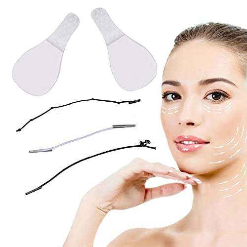 60 PCS Lift Adhesivo Facial,Engomada Invisible de la cara del Lifting Facial en Forma de V,Lifting Cuello, ojos y barbilla,Face Lifting Tape