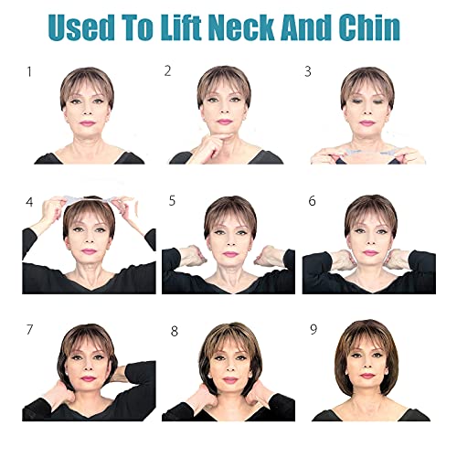 60 PCS Lift Adhesivo Facial,Engomada Invisible de la cara del Lifting Facial en Forma de V,Lifting Cuello, ojos y barbilla,Face Lifting Tape
