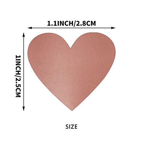 600 pegatinas de corazón de papel de estraza, autoadhesivas, con forma de corazón, para artículos de fiesta, bodas, decoración y álbumes de recortes