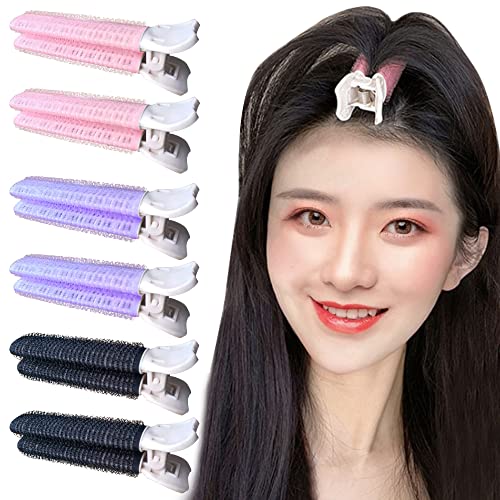 6Pcs Clips Raíz del Cabello Voluminizante Rulos para el Pelo Mullido Voluminización Herramienta de Peinado Raíz Volumen Auto Agarre Clip Raíz del Cabello Voluminizado para Mujeres Hombres