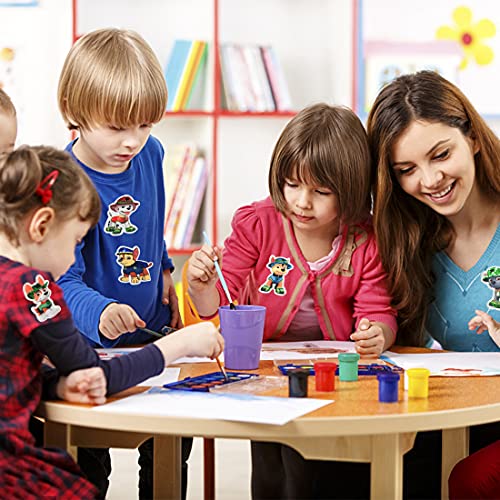 6PCS Parches para planchar para niños HANEL- bordado de la Patrulla Canina para coser o planchar en parches, con motivos de apliques, parches de decoración para vaqueros, ropa, bolso