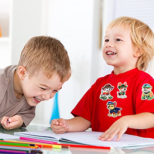 6PCS Parches para planchar para niños HANEL- bordado de la Patrulla Canina para coser o planchar en parches, con motivos de apliques, parches de decoración para vaqueros, ropa, bolso