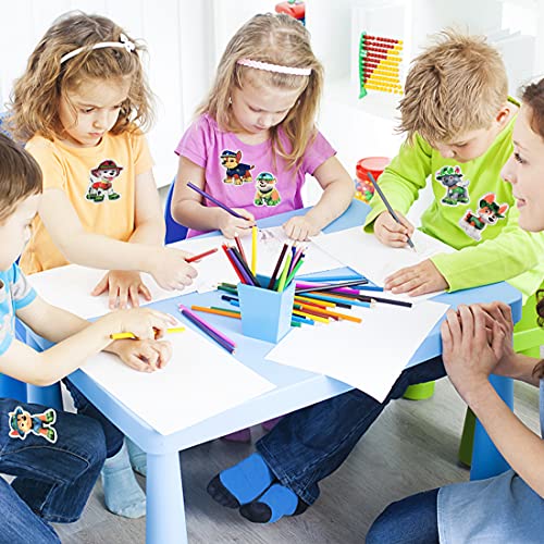 6PCS Parches para planchar para niños HANEL- bordado de la Patrulla Canina para coser o planchar en parches, con motivos de apliques, parches de decoración para vaqueros, ropa, bolso