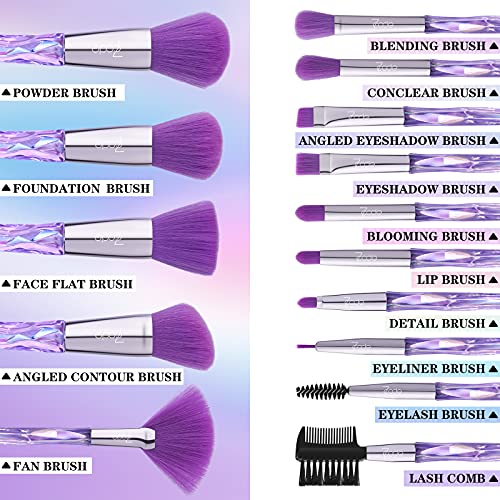 7 code Brochas de Maquillaje 15 Piezas Brochas de Maquillaje Profesional con 4 Esponja de Maquillaje y 1 Brocha Egg Set de Brochas de Maquillaje