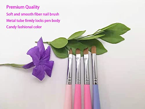 7PCS Cepillo uñas pinceles para decoración de uñas, Nail Art Design Pen DIY Brushes Set para nail Dotting,Painting, Drawing, Blooming, UV GEL Design Builder