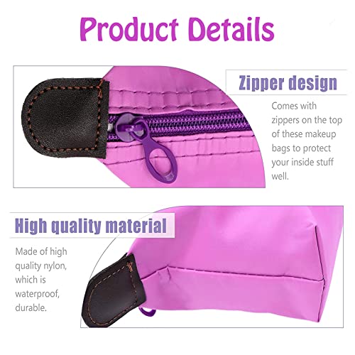 8 Piezas Bolsa de Aseo de Viaje para Perfume Cosmético, Neceser Maquillaje de Nylón Impermeable para Diario, Viaje, Gimnasio, Vacaciones (8 Colores)