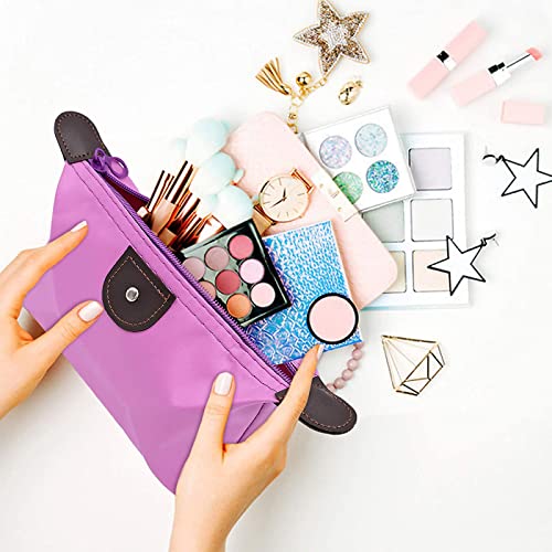 8 Piezas Bolsa de Aseo de Viaje para Perfume Cosmético, Neceser Maquillaje de Nylón Impermeable para Diario, Viaje, Gimnasio, Vacaciones (8 Colores)