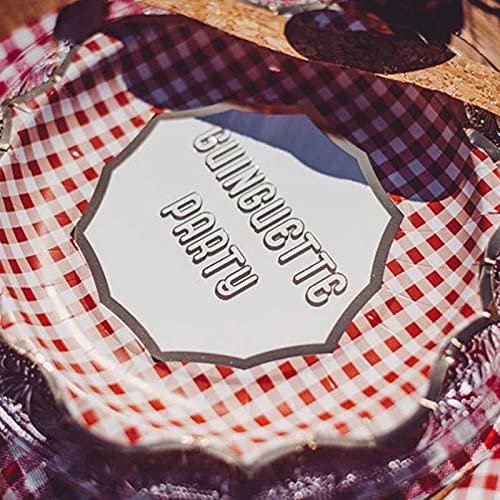 8 platos de cartón con diseño de Guinguette Party