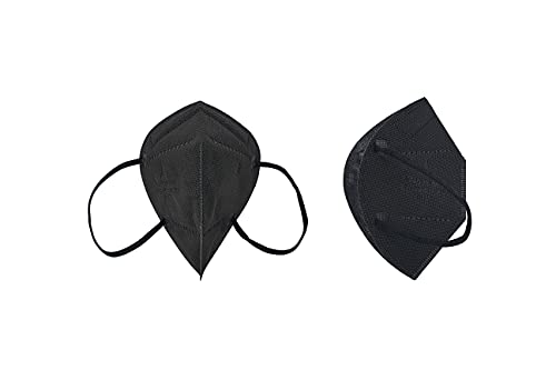 A AIRNATECH Mascarillas FFP2 Negra pack de 10 unidades. Marcado CE0161 Homologadas - Normativa EN149: 2001+A1: 2009-5 Capas de 95% Filtración - Mascarilla ffp2 protección respiratoria