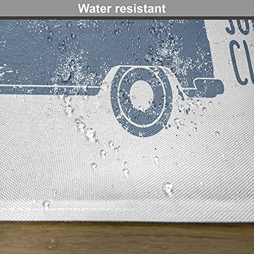 ABAKUHAUS RV Salvamantel Set de 4 Unidades, California Vintage Club de Surf, Material Lavable Estampado Decoración de Mesa Cocina, Azul de la Pizarra